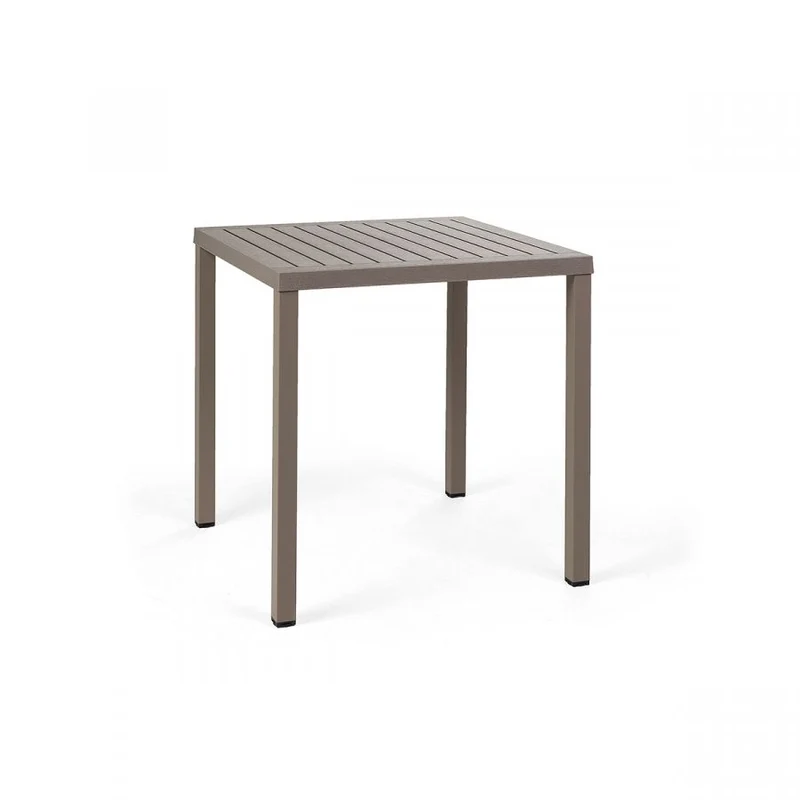 Tavolo quadrato "Nardi Cube" in durel-top per Bar e Ristoranti "Made in Italy" Tortora / 70 cm