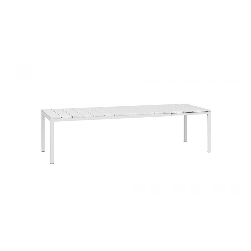 Tavolo allungabile "Nardi Rio Alu" piano telescopico in alluminio per giardino e veranda 140/210 cm / Bianco