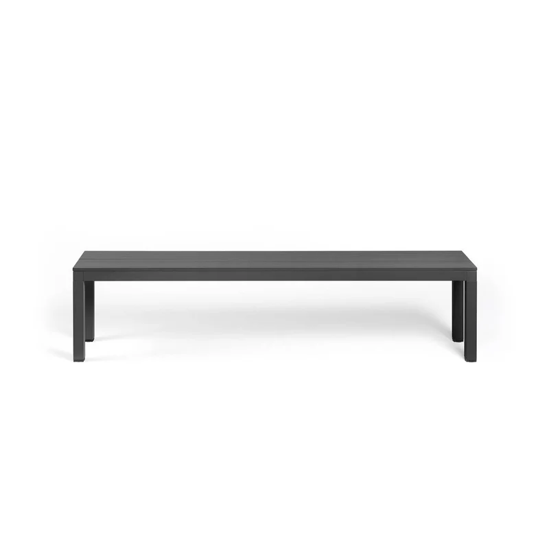 Panca "Nardi Rio Bench Alu" piano in alluminio per giardino e veranda 195 cm "Made in Italy" Antracite