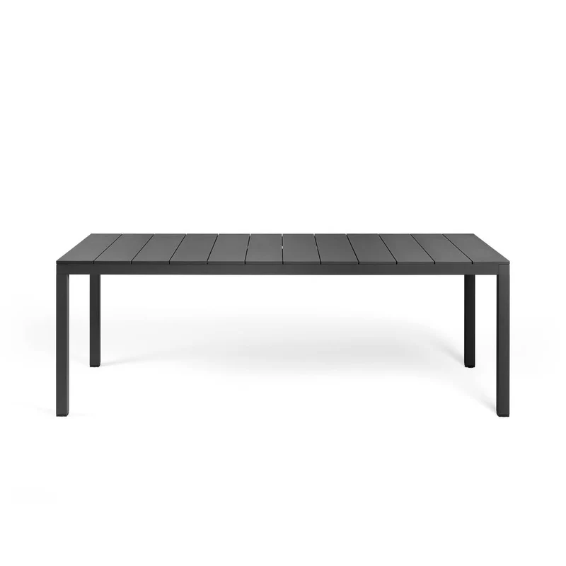 Tavolo Fisso "Nardi Rio Alu" piano in alluminio per giardino e veranda 210 cm "Made in Italy" Antracite
