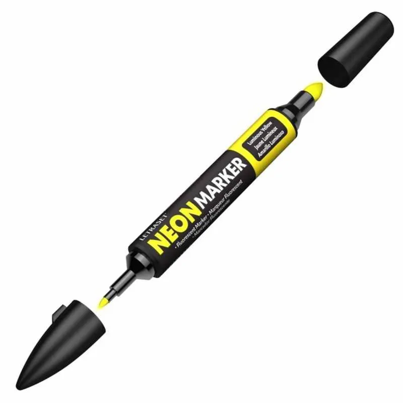 MARCADOR FLUOR NEON MARKER-AMARELO NMSS1