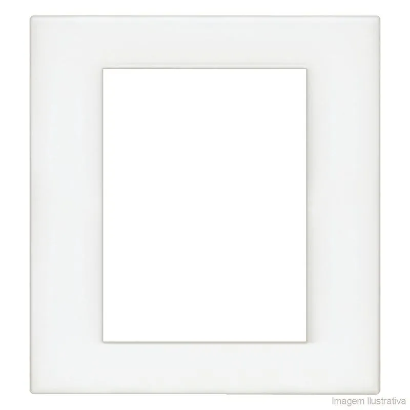 Placa 4x4 6 postos bianco opalino Light Bticino