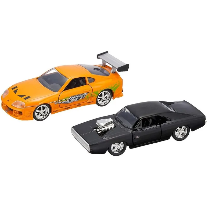 Set c/ 2 carros Toyota Supra BrianS e Dodge Charger Dom’S 1/32 Velozes e Furiosos Jada 31981