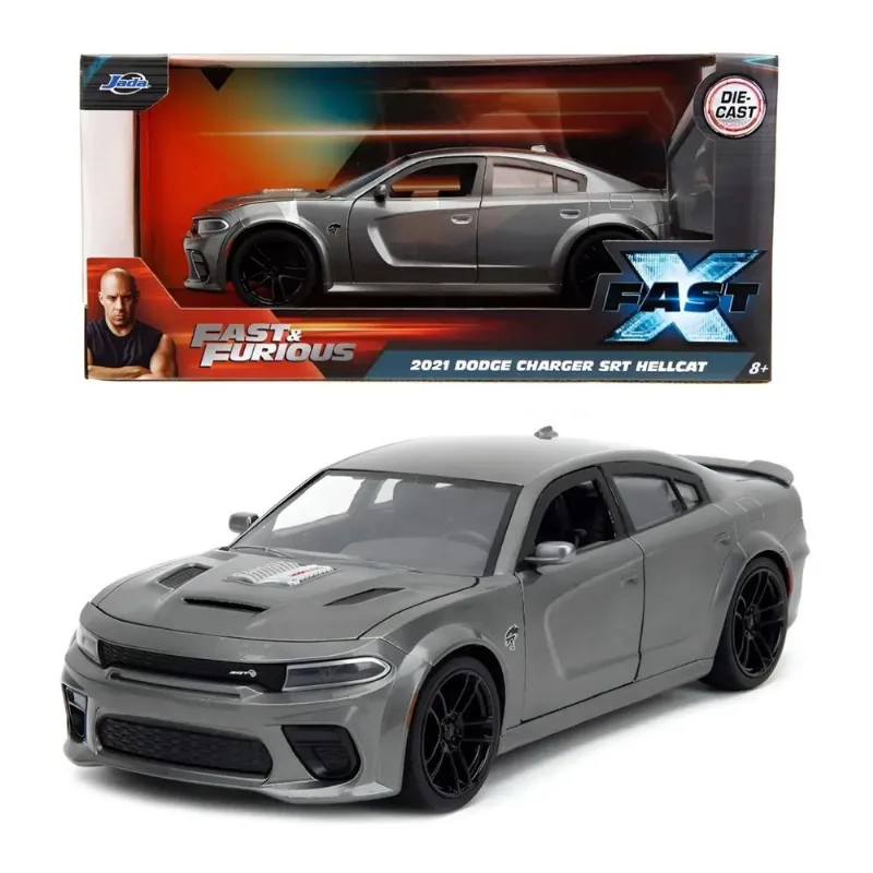 Dodge Charger SRT Hellcat 1/24 Velozes e Furiosos X Cinza Jada 34472
