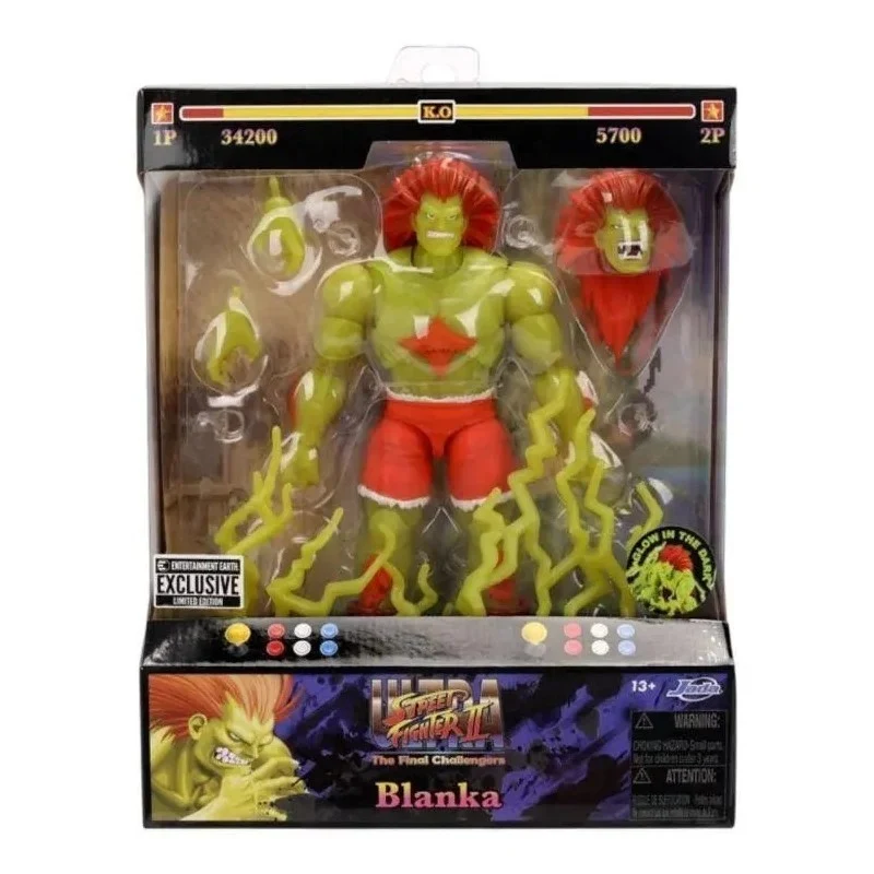 Jada Toys - Street Fighter II - Blanka Player 2 夜光版 6 吋可動人偶 (Entertainment Earth) (801310369760) 現貨
