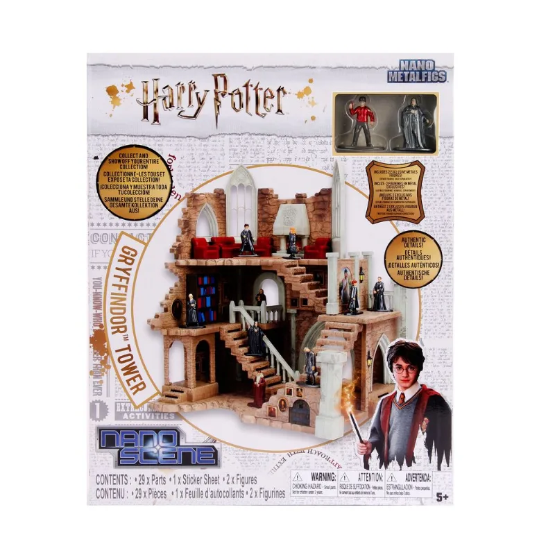 Torre gryffindor Harry Potter con dos figuras de metal