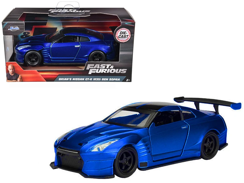 Brian's 2009 Nissan GTR R35 Blue Ben Sopra "Fast & Furious" Movie 1/32 Diecast Model Car by Jada