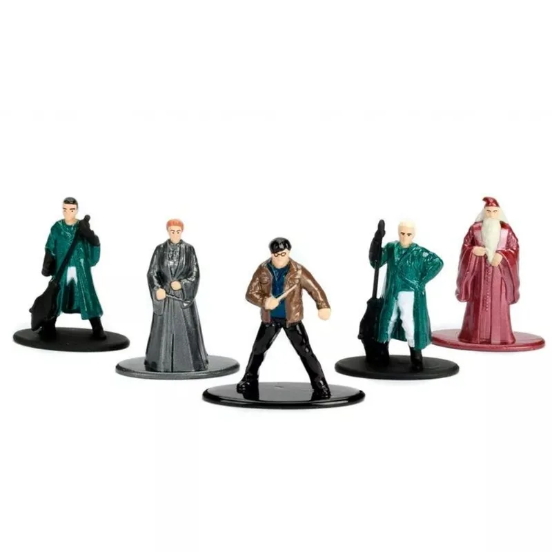 Conjunto De 5 Mini Figuras 5 Cm Nano Metal Harry Potter Pack B Jada 98666