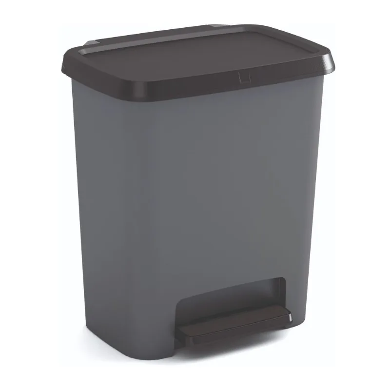 Cesto de residuos 25lts Keter a pedal gris 38x28x43