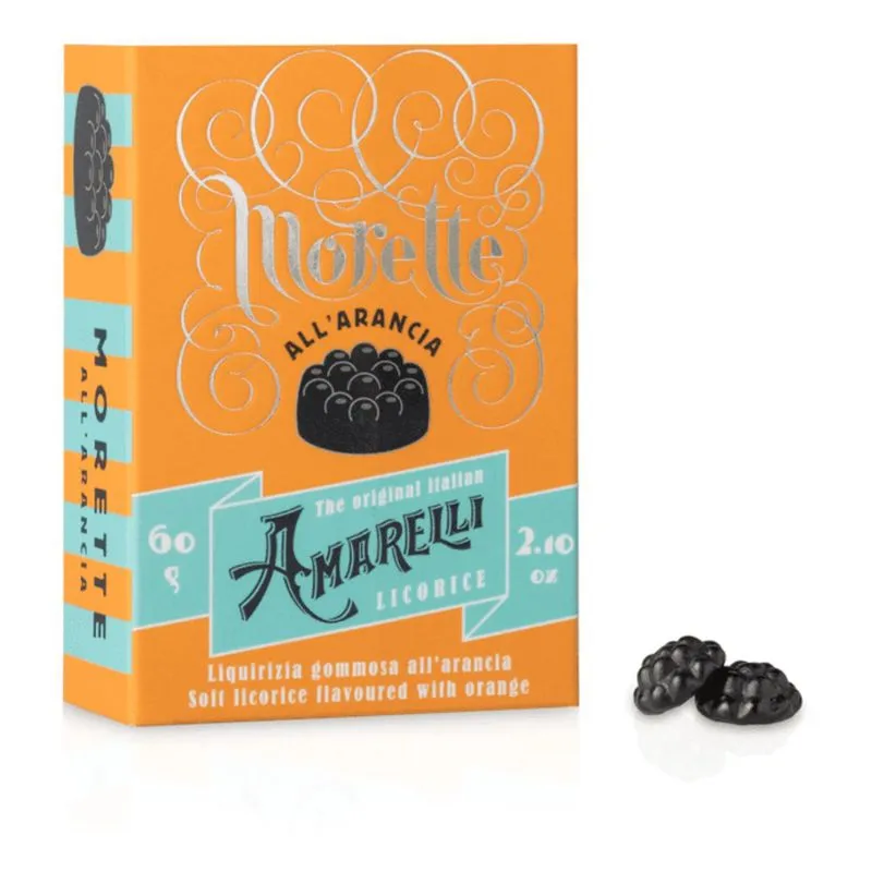 Bala De Alcaçuz Morette Arancia De Liquirizia Amarelli 60g