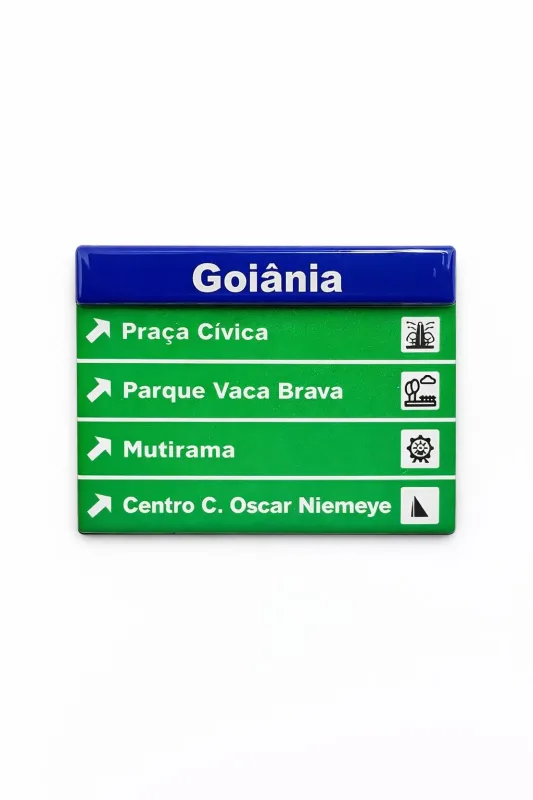 Imã Placa de Trânsito Goiânia
