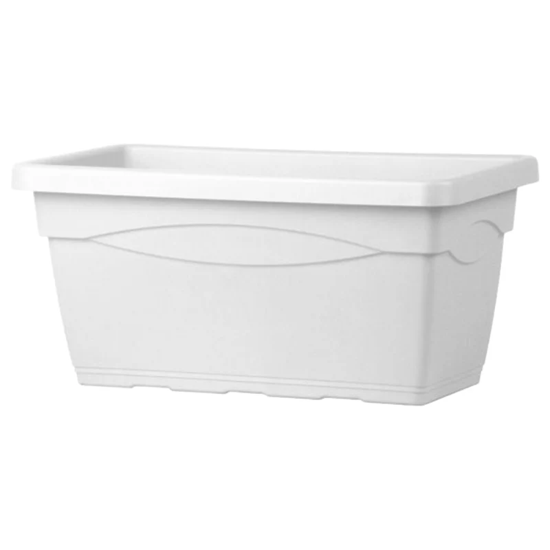 Cassettone basic da giardino vaso per piante e fiori Bianco / 60 cm