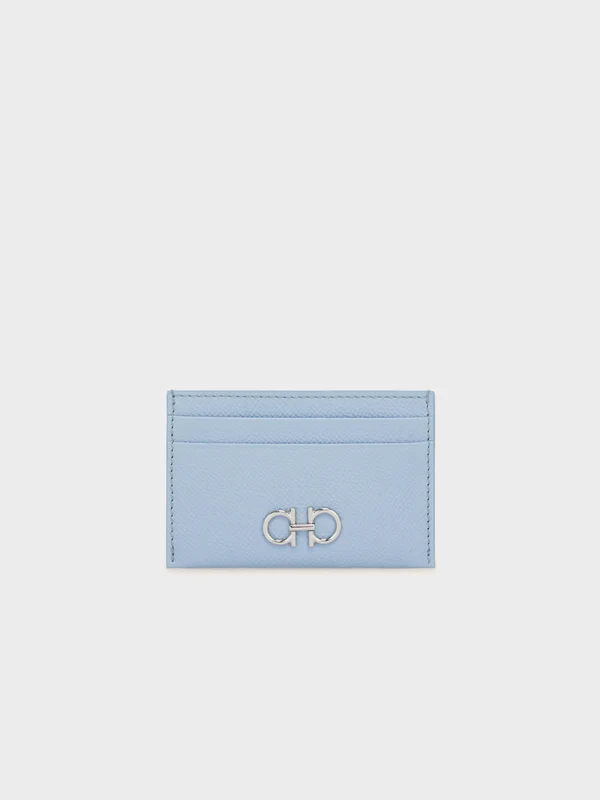 Ferragamo - Women's Gancini Credit Card Holder Baby Blue / osz
