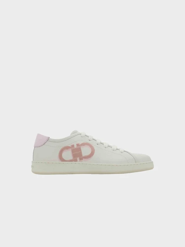 Ferragamo - Women's Double Gancini Sneaker White 2 / 10