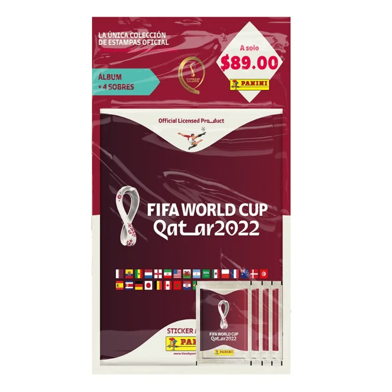 Album Panini Mundial Qatar 2022 + 4 sobres Álbum Panini Mundial Qatar 2022 + 4 sobres