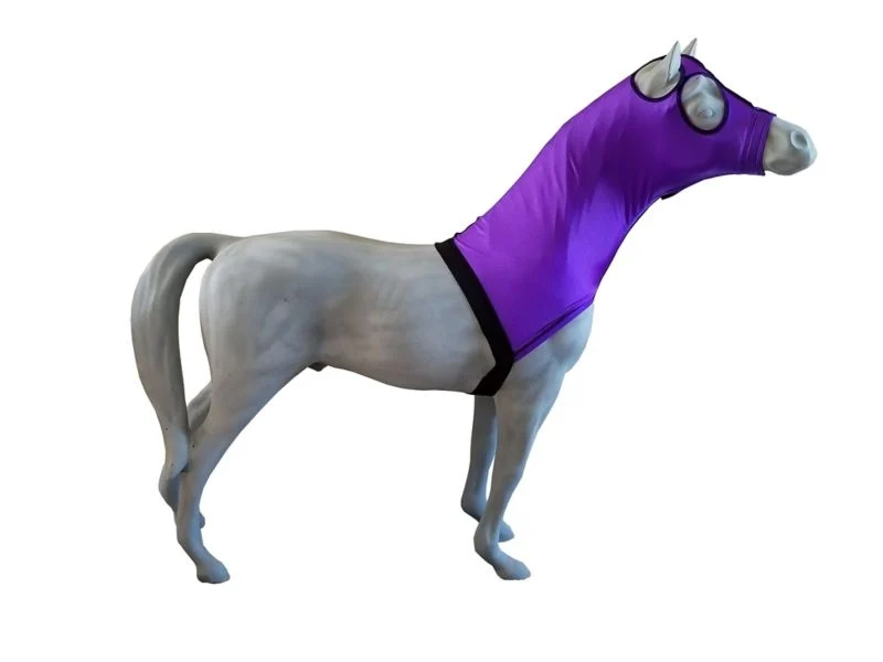 Ozark Mini/Pony Lycra Hood with Zipper Purple / Md Mini