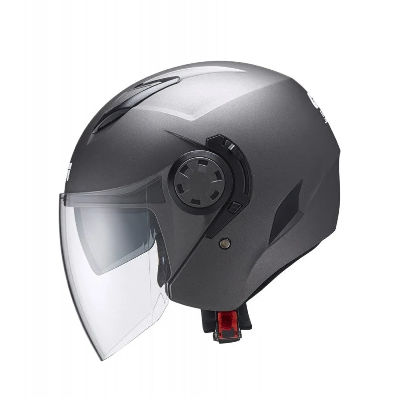 GIVI 12.3 STRATOS ABERTO CAPACETE DE MOTO SCOOTER JET TITANIO SÓLIDO S / TITANIO