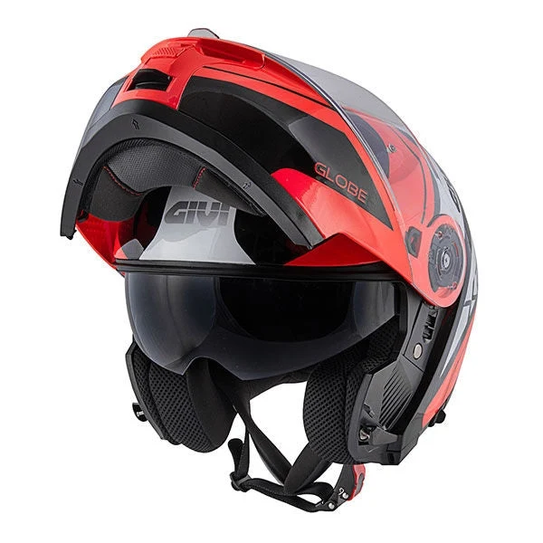GIVI MOD X.21 CHALLENGER CAPACETE DE MOTO GLOBE CICLETA MODULAR XL / NEGRO/ NARANJA