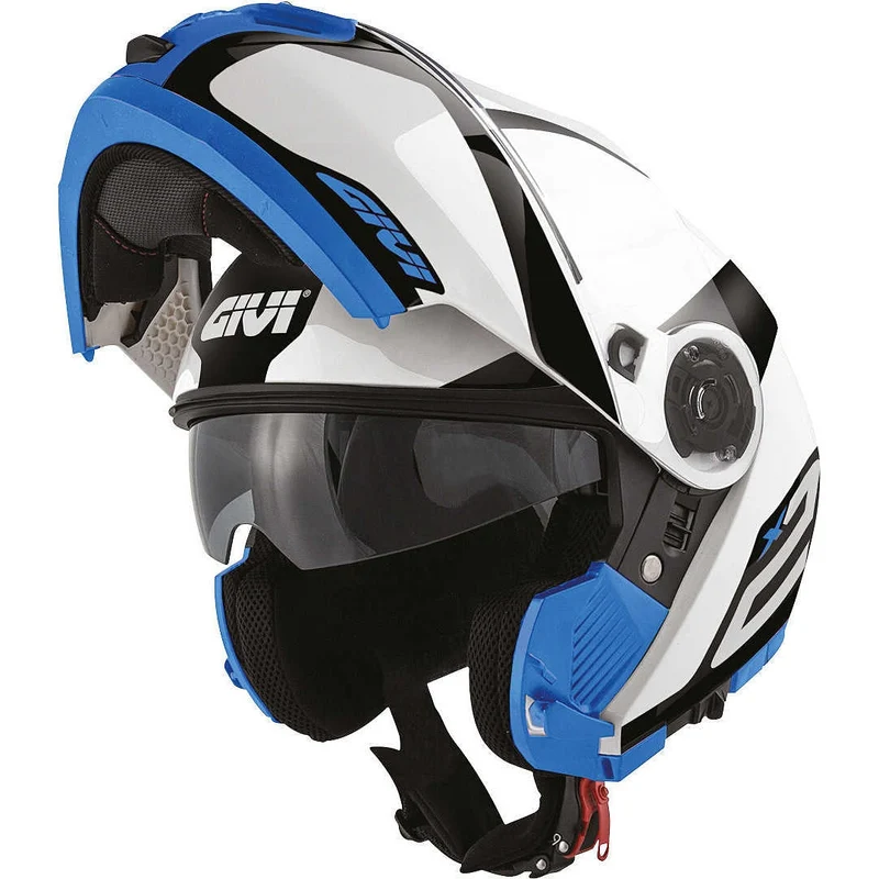 GIVI MOD X.21 CHALLENGER CAPACETE DE MOTO SHIVER MODULAR BRANCO AZUL VERMELHO M / BLANCO/ AZUL/ ROJO