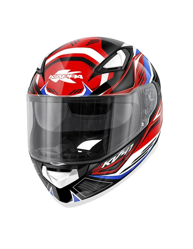 KAPPA KV41 FULL CAPACETE DE MOTO DALLAS.O PLD FIGHTER VERMELHO AZUL BRANCO S / ROJO AZUL BLANCO