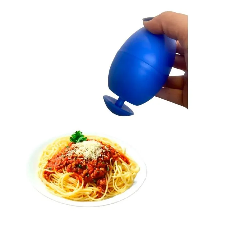 Porta Queijo Ralado Dispenser Tempero Orégano Azul Bugatti