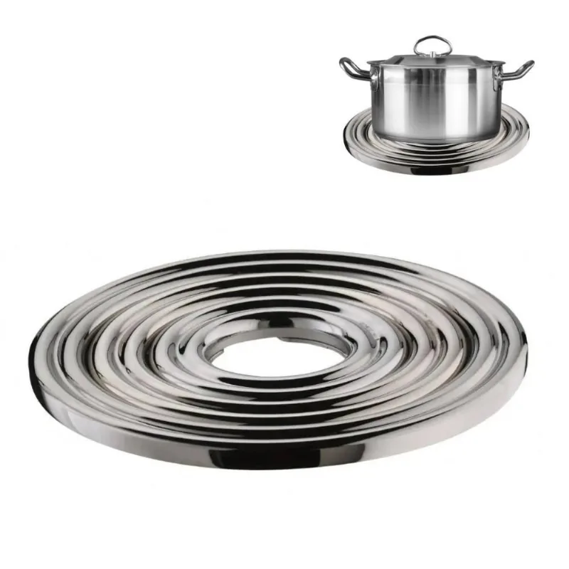 Conjunto 3 Apoios De Panela Cromado Cozinha Fratelli Bugatti