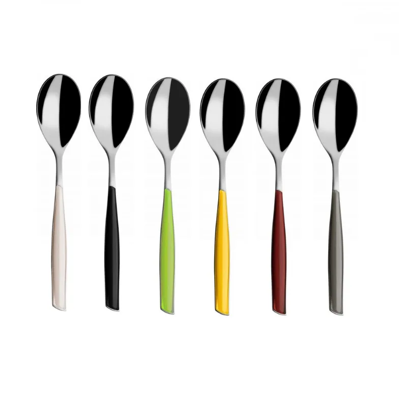 Jogo 6 Colheres de Sopa Mesa Posta Colorido Glamour Bugatti