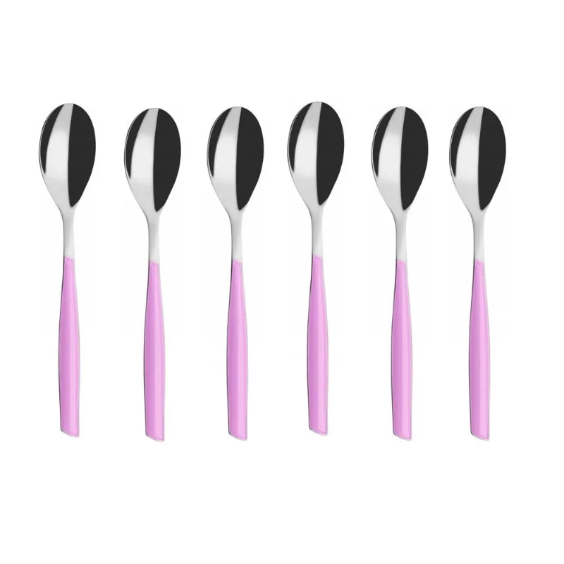 Colher para Café 15cm 6 peças Lilás Glamour Inox Bugatti
