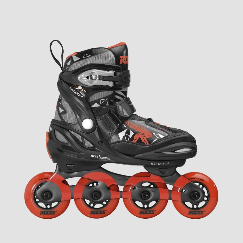 Roces Moody TIF Inline Skates Black/Sport Red - Kids Child 12-2uk / Black/Sport Red