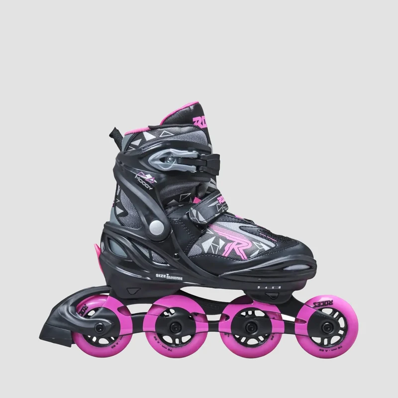 Roces Moody TIF Inline Skates Black/Pink - Kids Child 12-2uk / Black/Pink