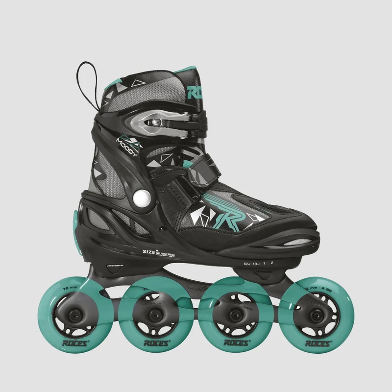 Roces Moody TIF Inline Skates Black/Aqua - Kids Child 12-2uk / Black/Aqua