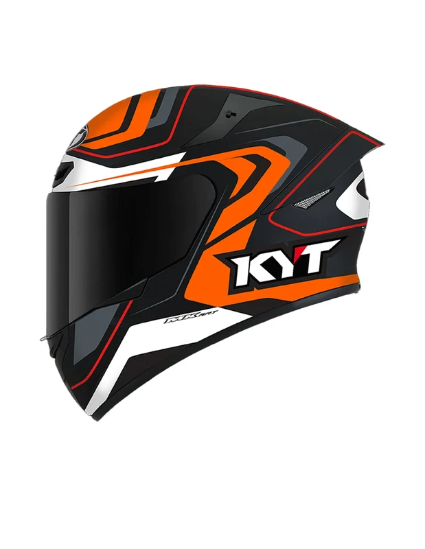 KYT- CASCOS TT-COURSE OVERTECH BLACK/ORANGE XS / NEGRO/ NARANJA