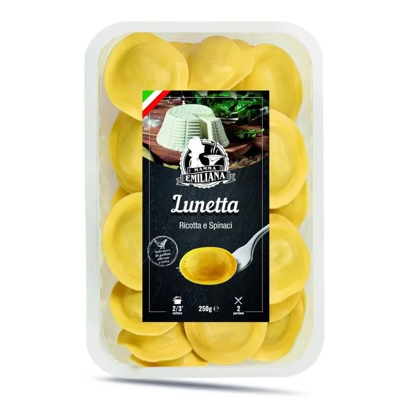 Massa Lunetta MAMMA EMILIANA Ricota e Espinafre Resfriada 250g