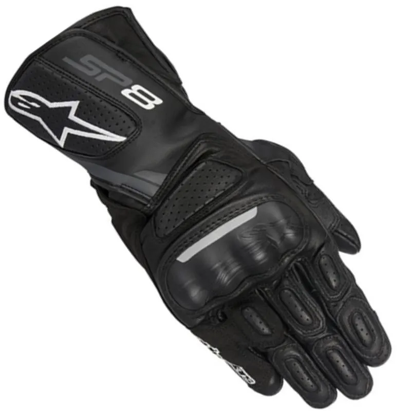 Luva Alpinestars Sp-8 V2 Preto/cinza (couro)