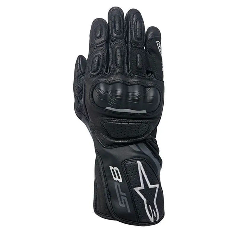 Luva Alpinestars Stella SP-8 V2 Preto/Cinza Feminina (Couro)