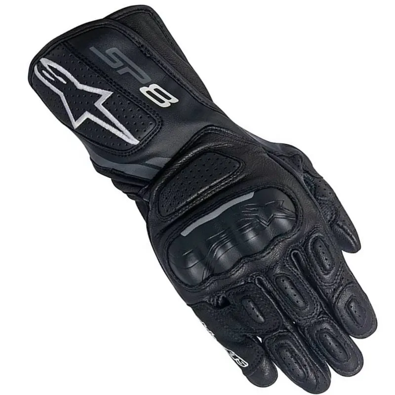 Luva Alpinestars Stella Sp-8 V2 Preto/cinza Feminina (couro)