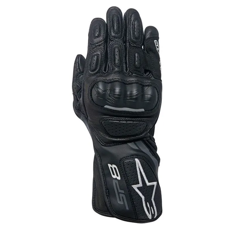 Luva Alpinestars Stella SP-8 V2 Preto/Cinza Feminina (Couro)
