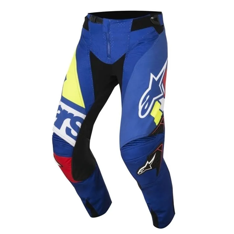 Calça Alpinestars Techstar Factory 2018 Azul/vermelha/branco/amarela
