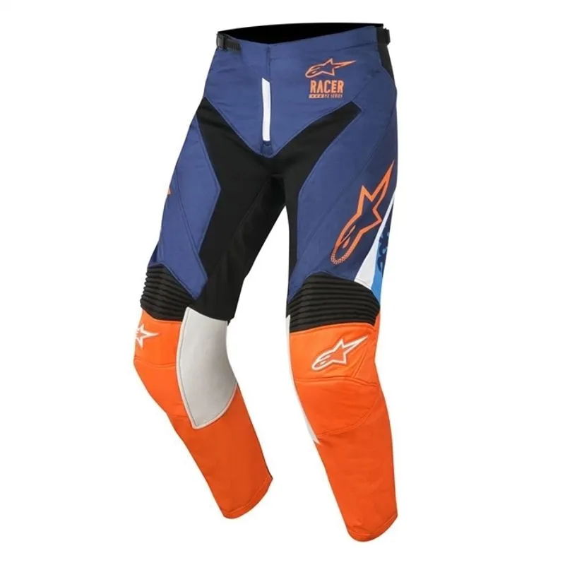 Calça Alpinestars Racer Supermatic 2018 Azul/laranja/aqua