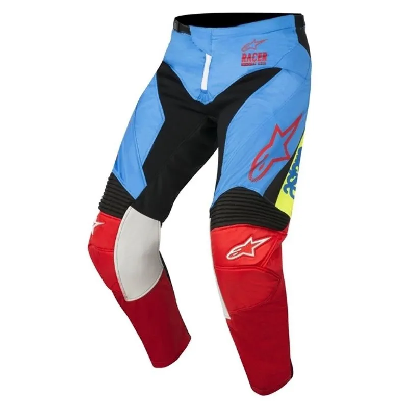 Calça Alpinestars Racer Supermatic 2018 Aqua/preto/vermelho