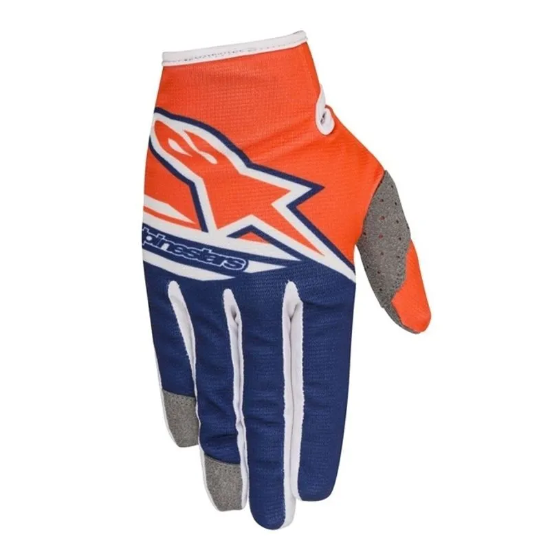 Luva Alpinestars Radar Flight 2018 Laranja/azul Escuro/branca