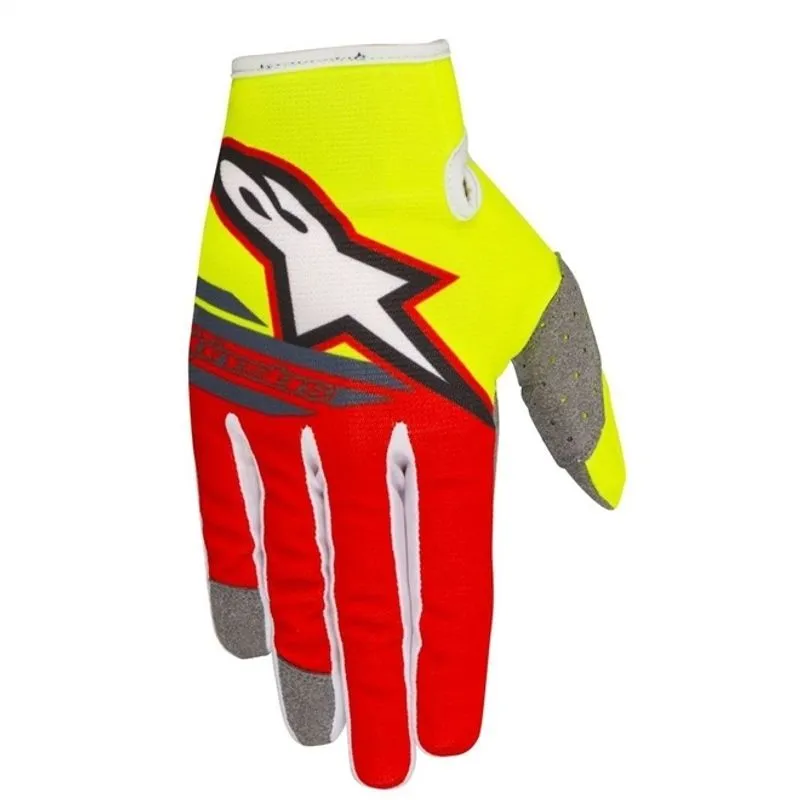Luva Alpinestars Radar Flight 2018 Amarela/vermelha/cinza