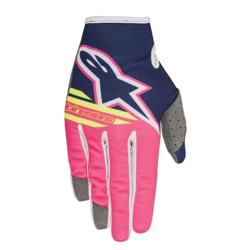 Luva Alpinestars Radar Flight 2018 Azul Escuro/rosa/branco