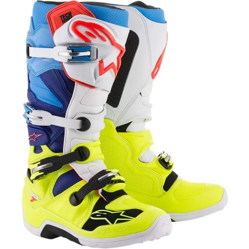 Bota Alpinestars Tech 7 Ama/ Bco/ Azl Ciano Tam 11- 42/43BRA