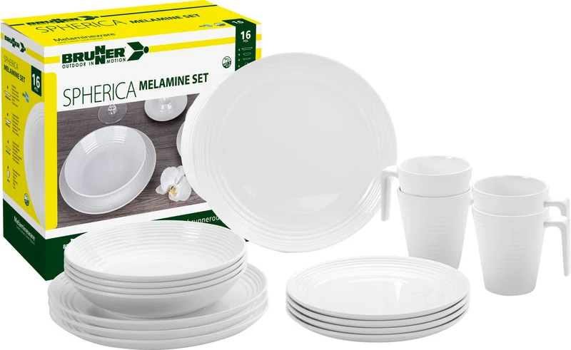 Brunner Spherica set kuhinjskog posuđa Melamine, bijeli