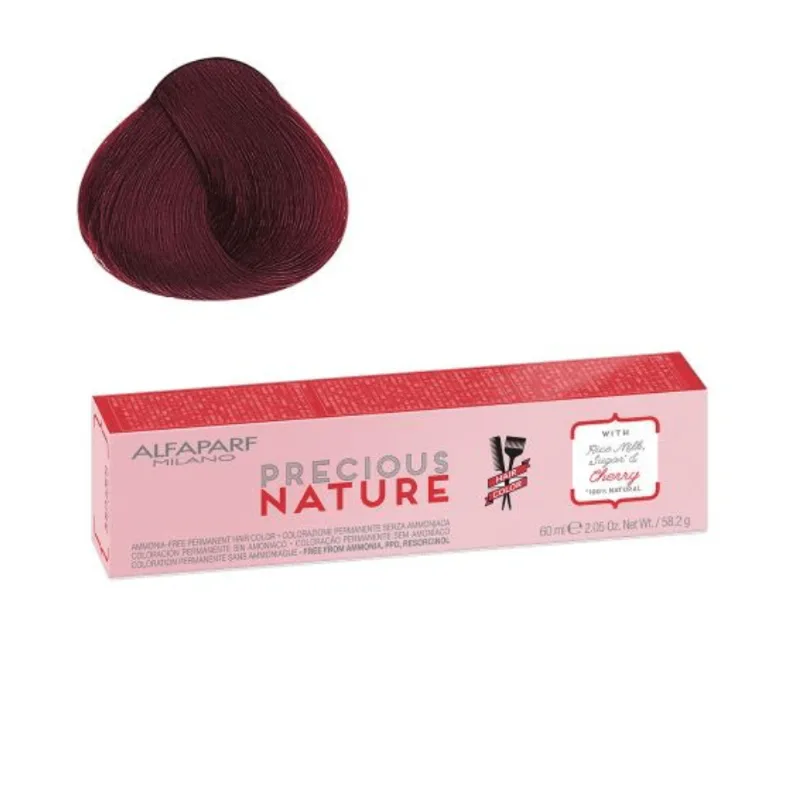 ALFAPARF PRECIOUS NATURE TINTE SIN AMONIACO Color 4.66 Castaño medio rojo intenso 60 ml