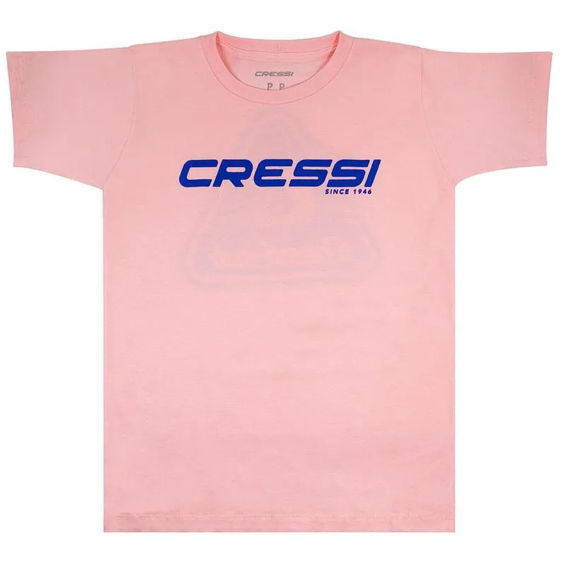 Camiseta de Algodão Cressi Manga Curta Feminina Rosa