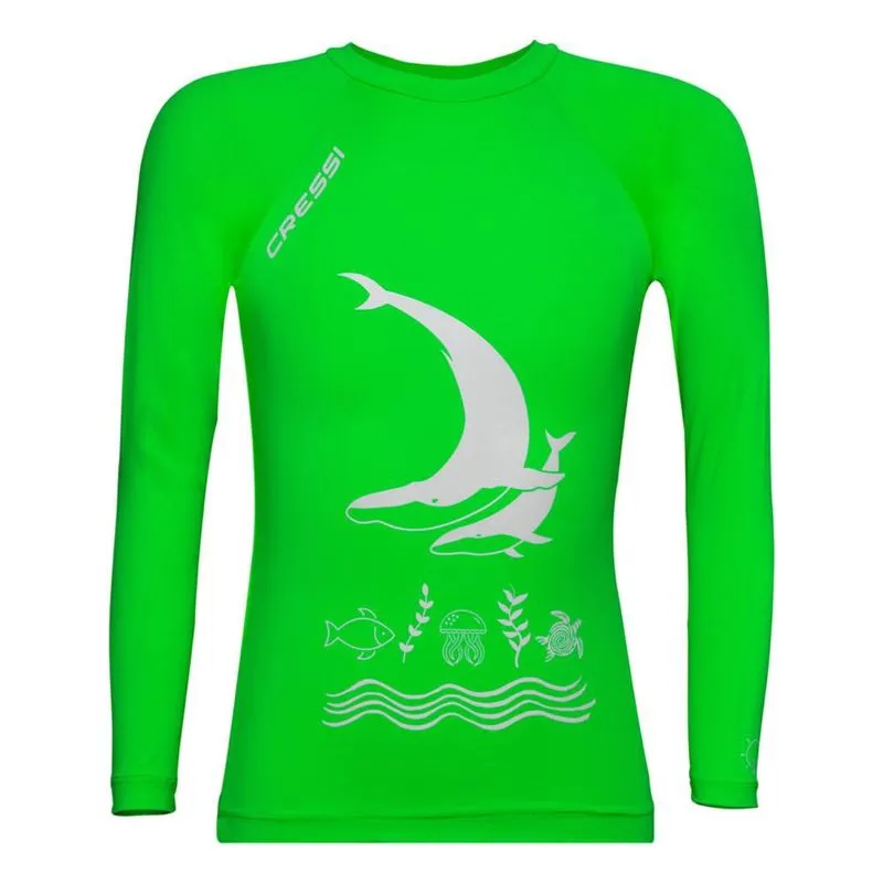 Camiseta de Poliamida Cressi Manga Longa UV50 Infantil Baleia