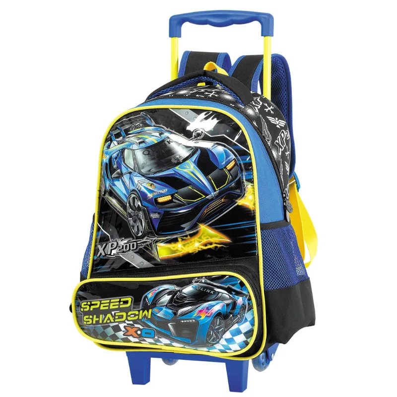 Mochilete Escolar c/ Alças Speed Shadow - CBFS-8704A - Fuseco - AZUL/AMARELO