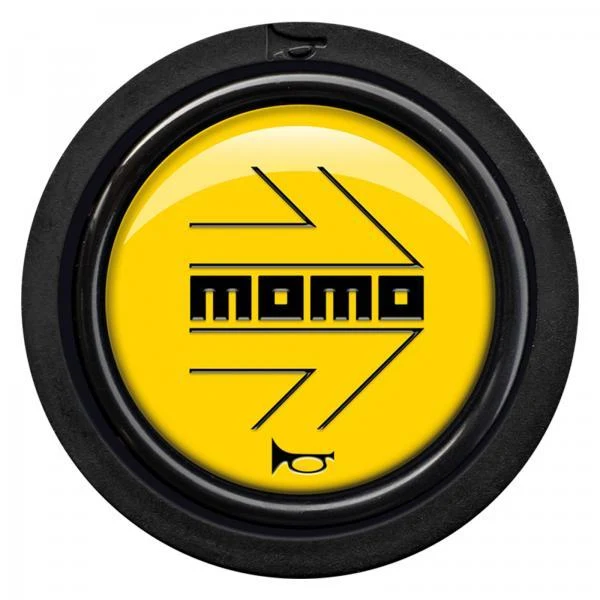 MOMO Pulsante Clacson per Volante Giallo Lucido e Nero